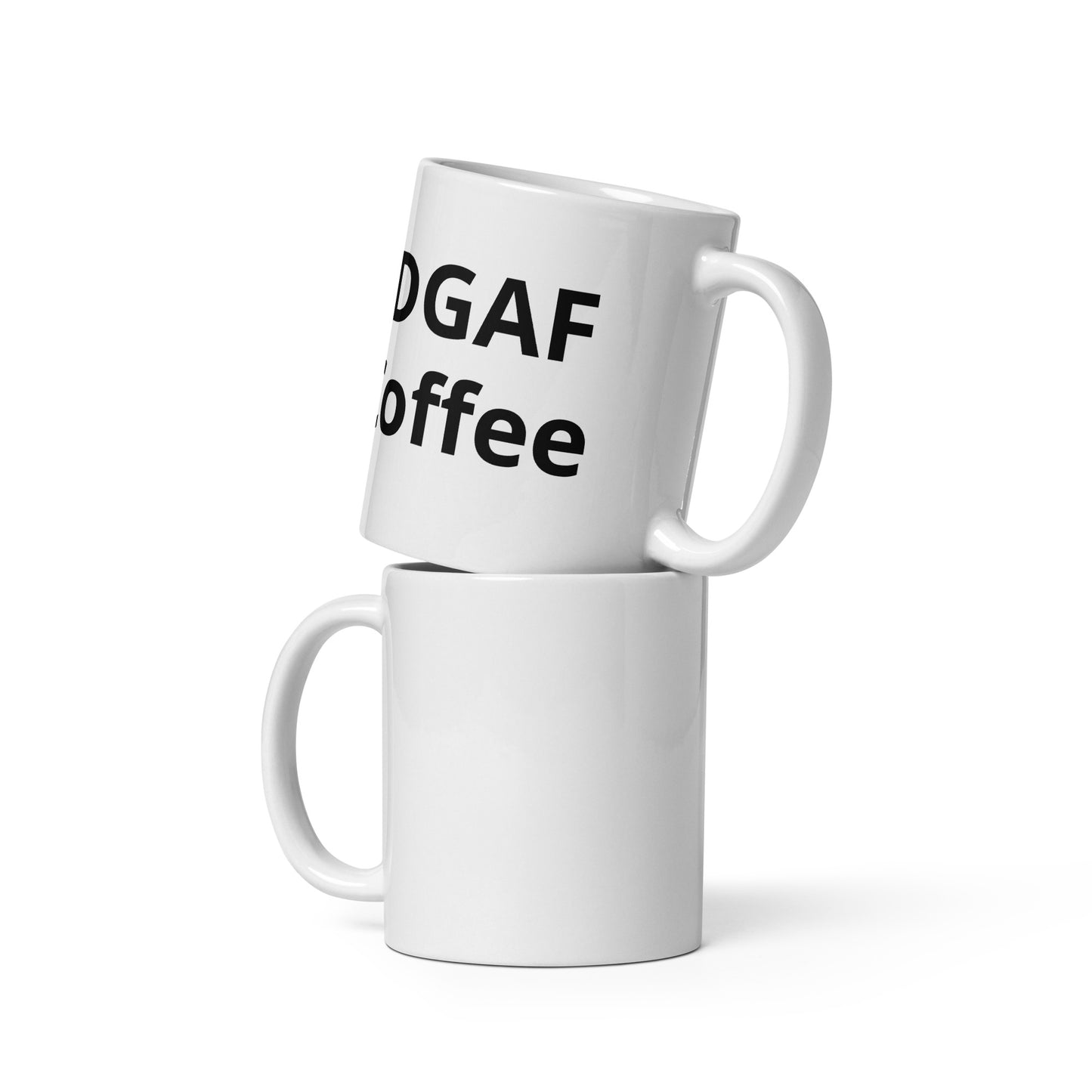 White glossy mug